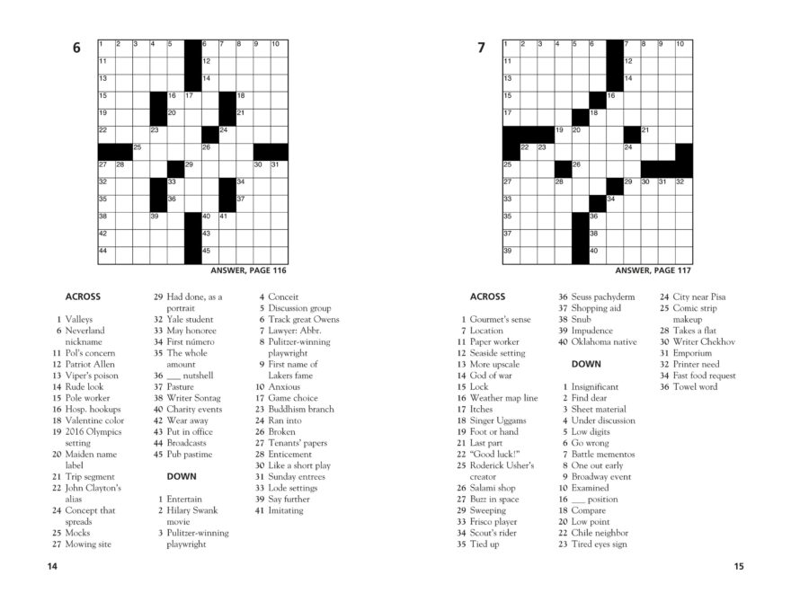 100 Relaxing Crosswords By Thomas Joseph 9781454917922 Union Worksheets Library