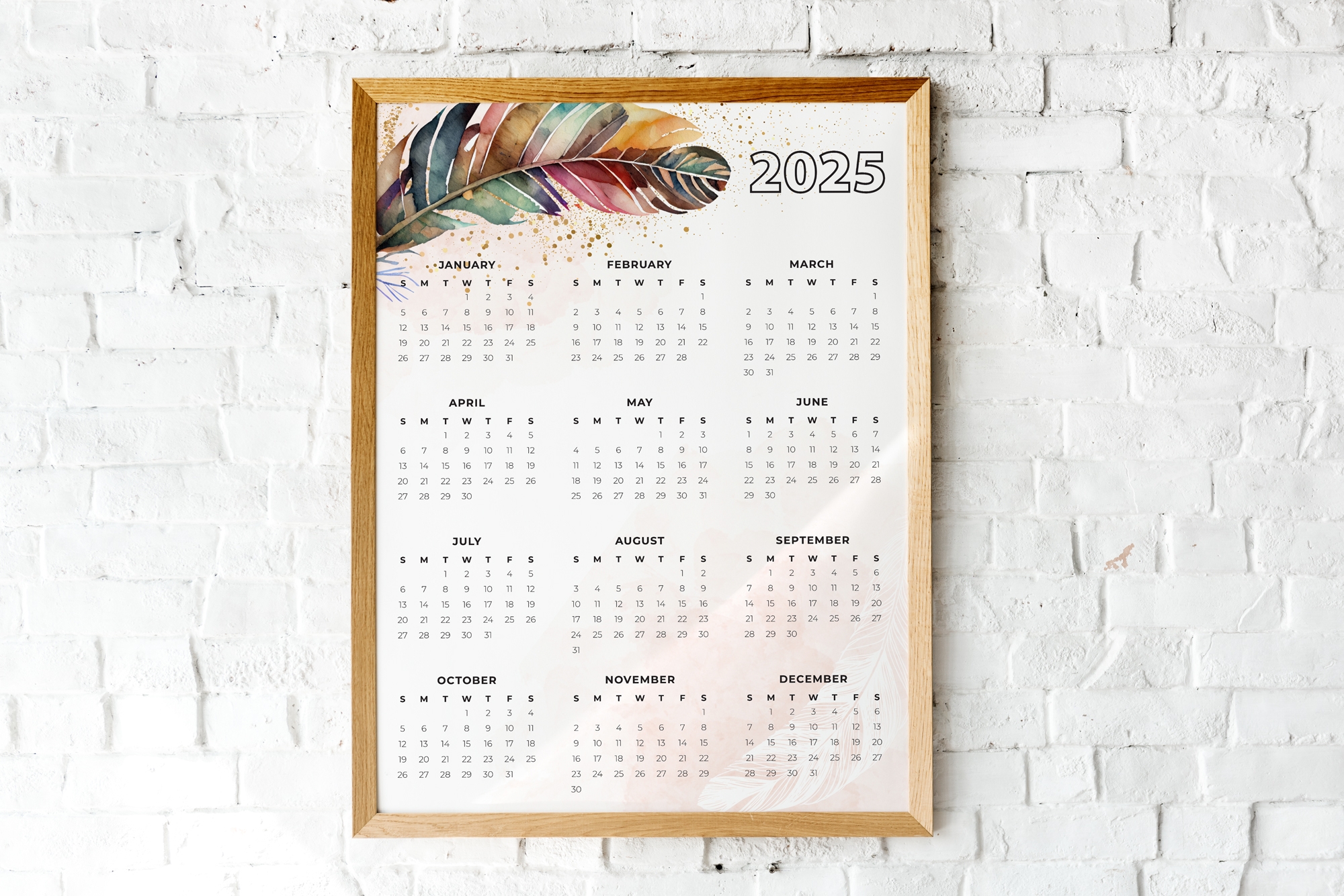 2025 Vertical Calendar Printable