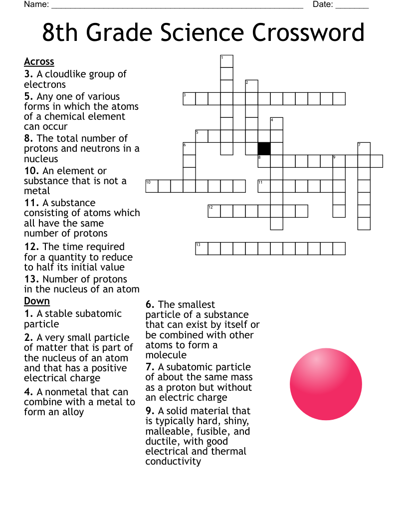 Science Crossword Puzzles Printable With Answers