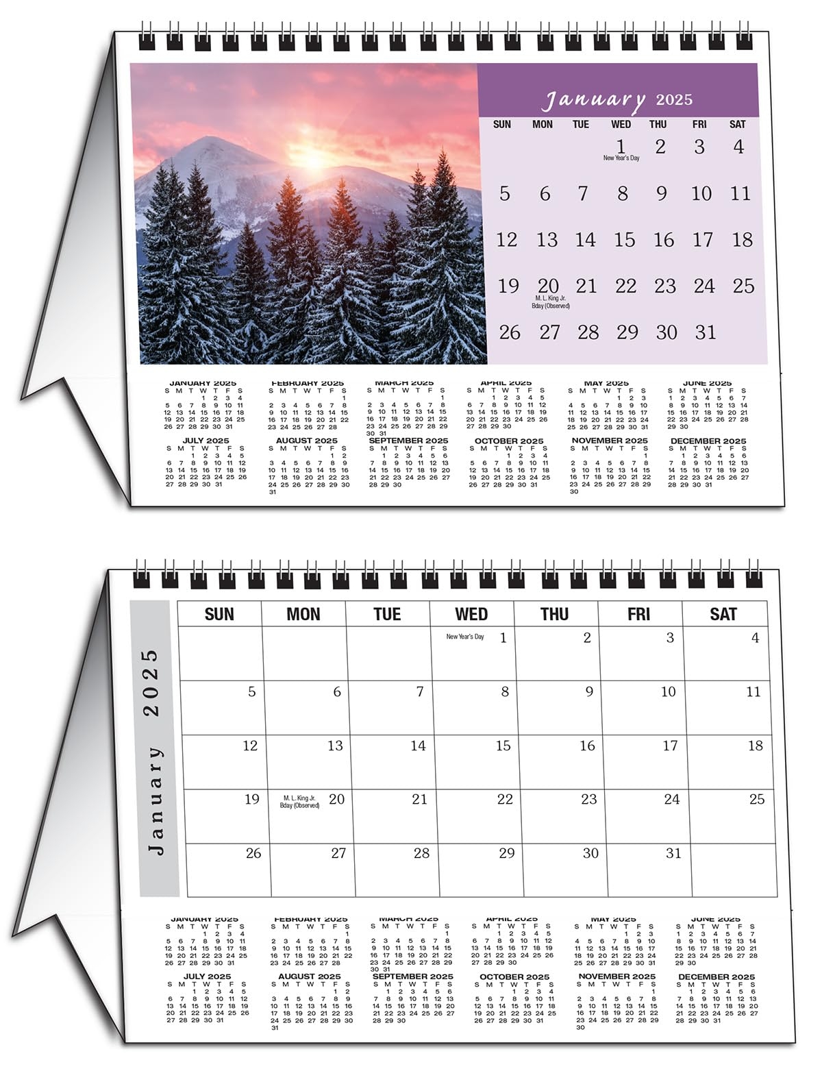 Amazon Calendar Company 2025 Scenic America Desktop Tent Calendar One Month Front And Back Each Page 8 5 x6 MADE IN THE USA Scenic Tent Office Products