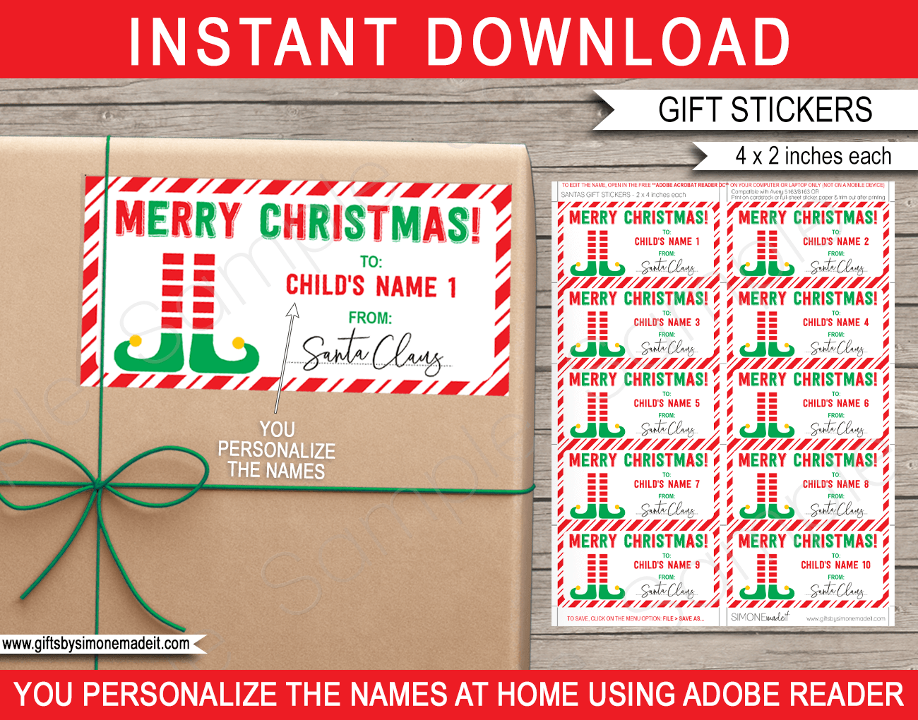 Free Printable Editable Christmas Gift Tags