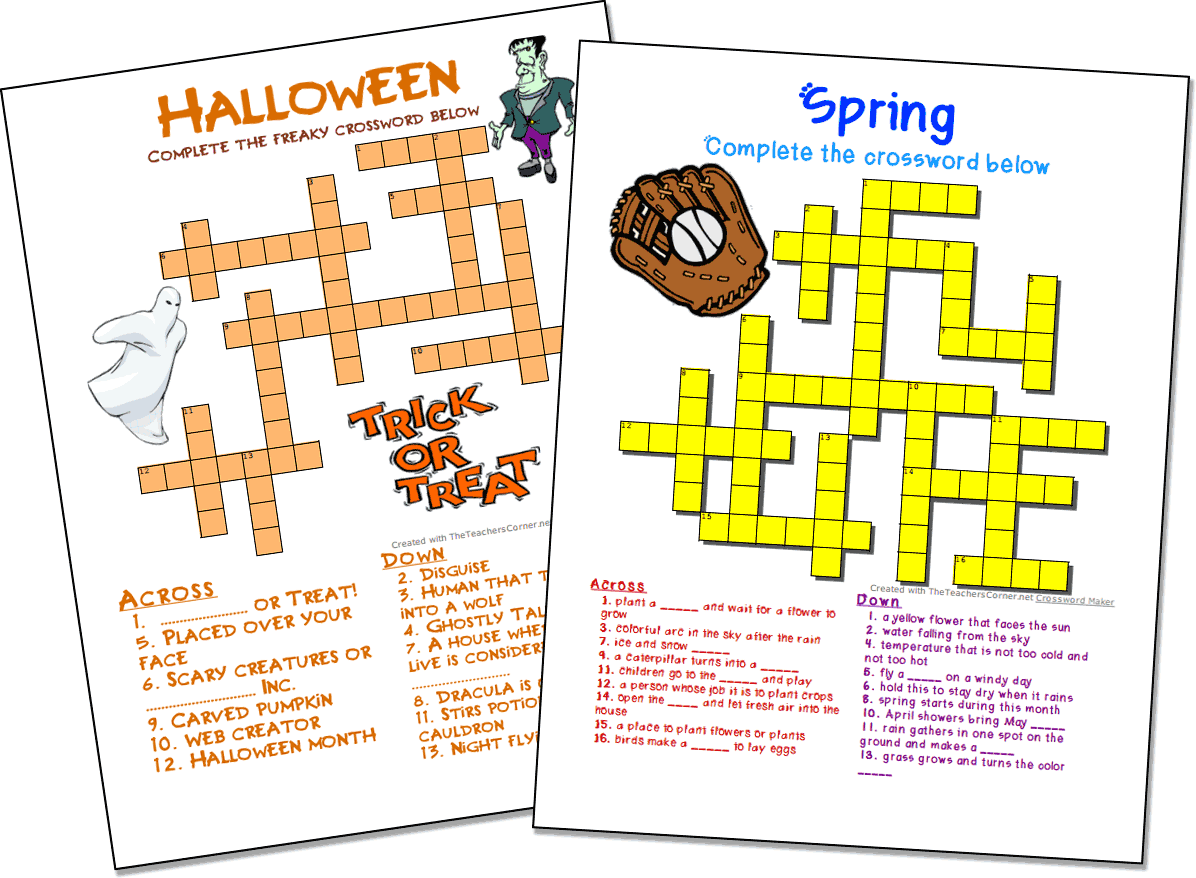 Crossword Puzzle Maker Printable And Free
