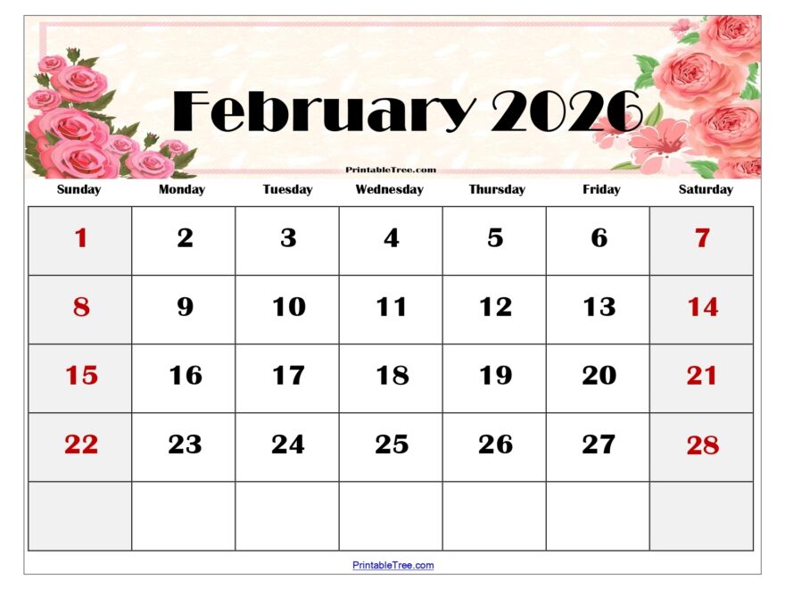 February 2026 Calendar Printable PDF With Holidays Templates