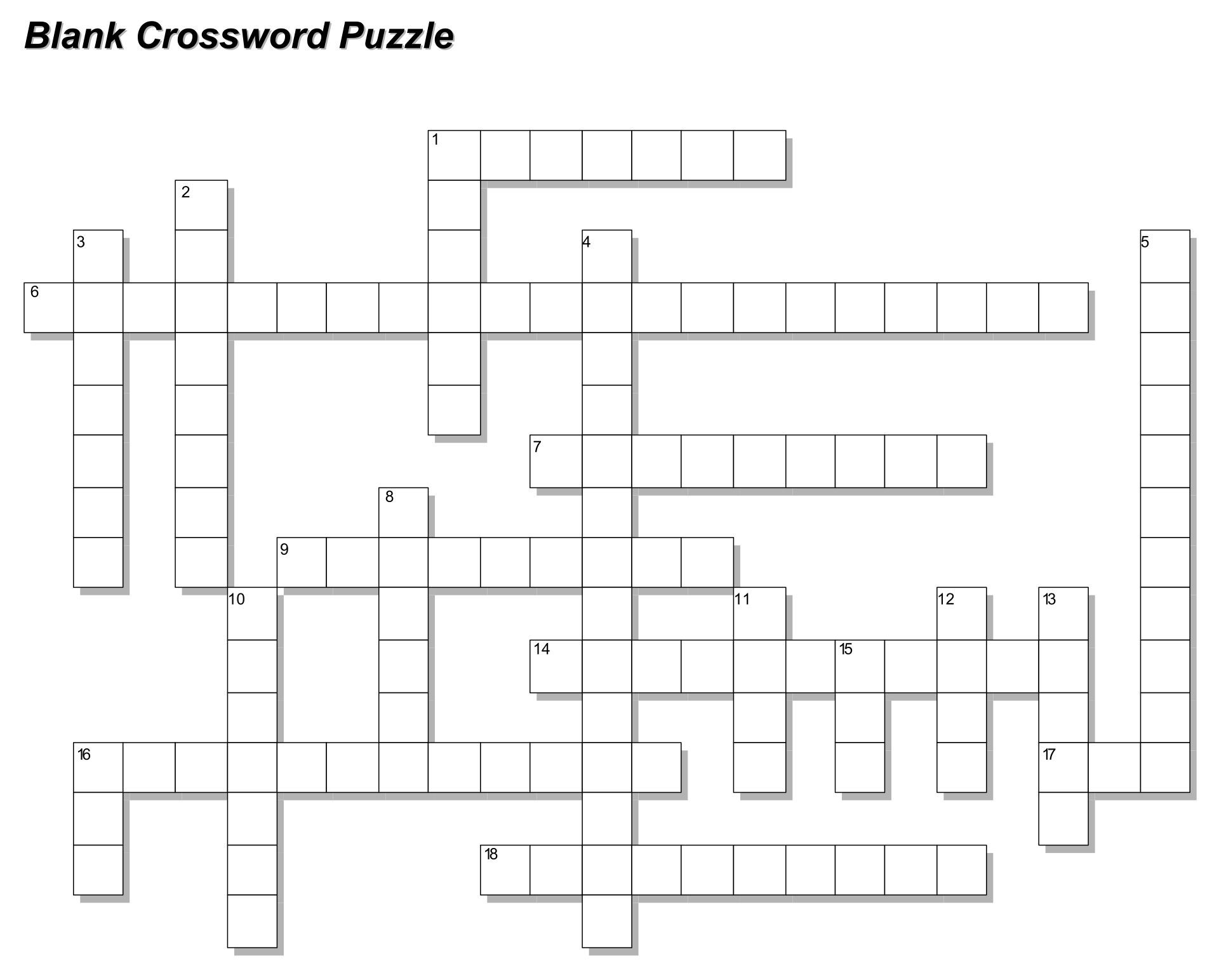 Free Crossword Puzzle Generator Worksheets Library
