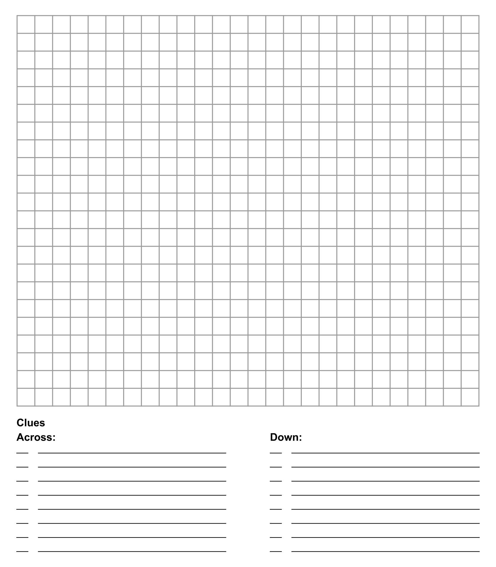 Free Printable Crossword Puzzle Maker