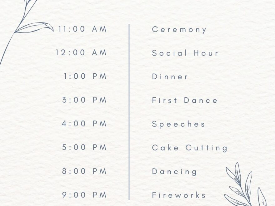 Free Custom Printable Wedding Program Templates Canva