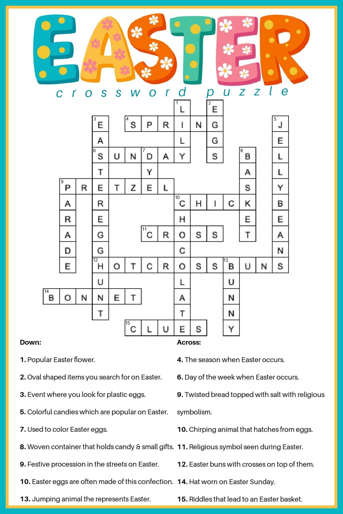 Free Printable Crossword Puzzles Medium Difficulty With Answers