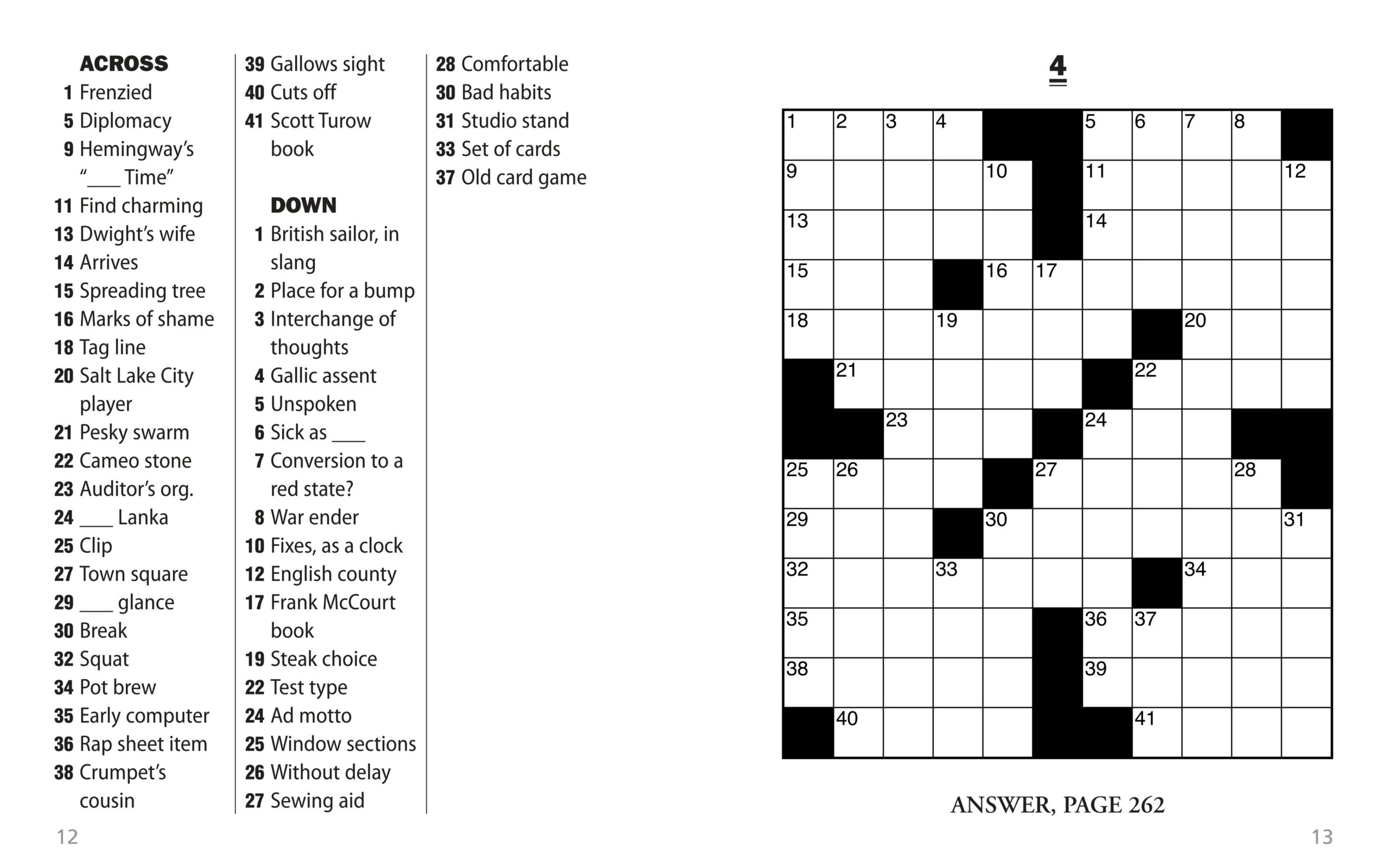 Thomas Joseph Crossword Puzzle Printable