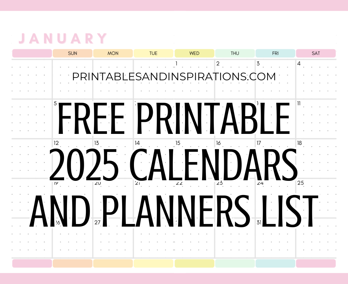 Printable Desk Calendar Template 2025