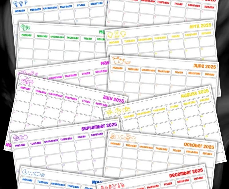 Monthly Free Printable Calendar For 2025 PDF Calendars