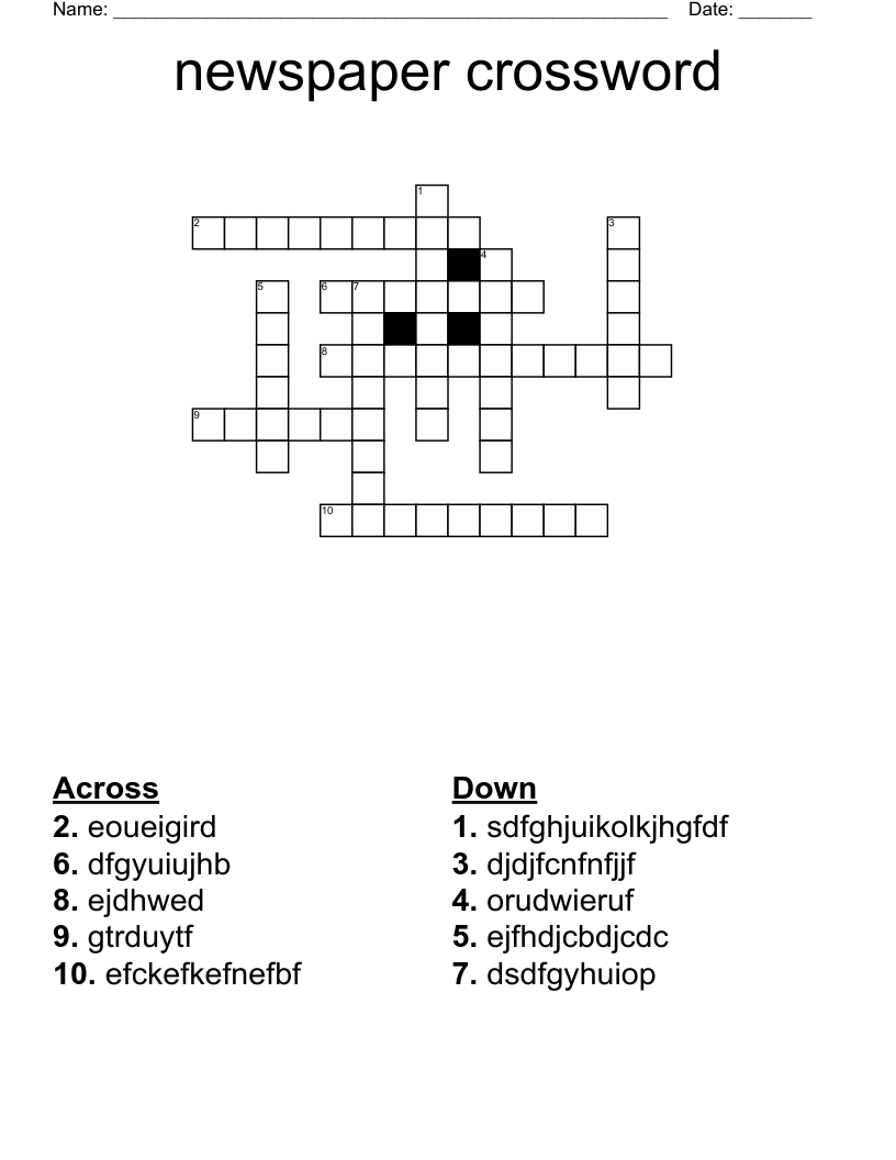 Printable Newspaper Crossword Puzzles For Free