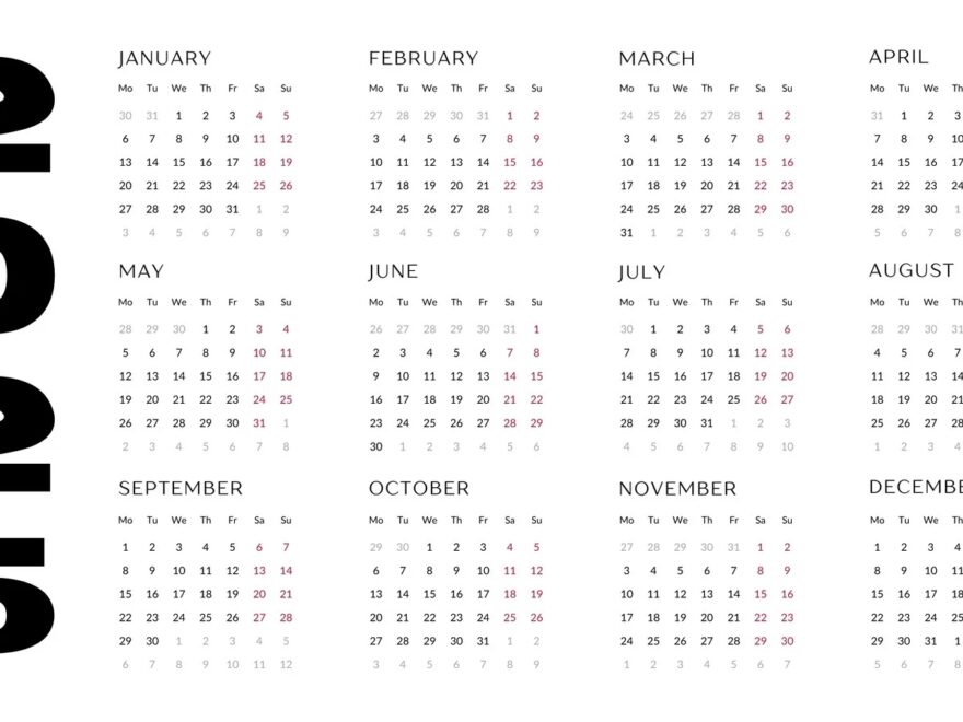 Page 4 Free Printable Customizable Monthly Calendar Templates Canva