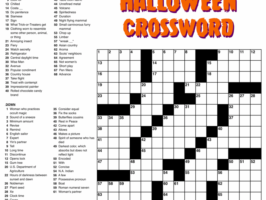 Printable Crossword Puzzles Worksheets Library