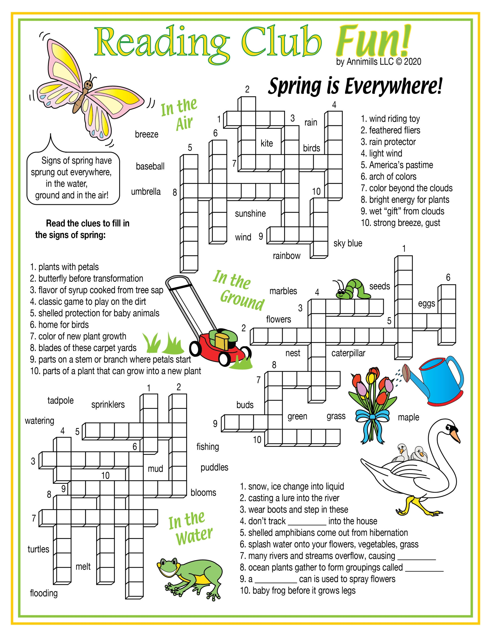 Crossword Puzzles Printable For Kids
