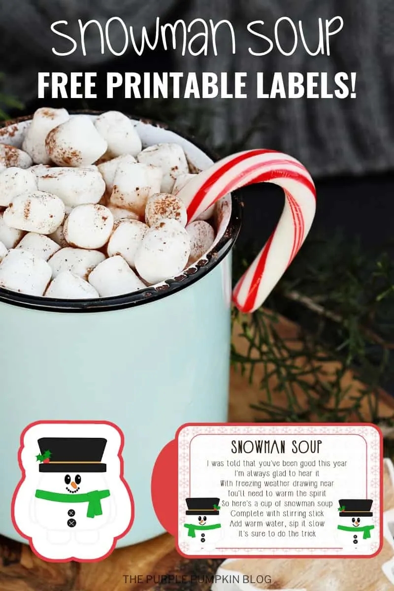 Free Printable Snowman Soup Labels