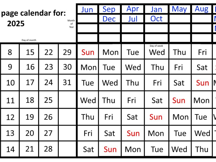 The Simple One page Calendar That Lasts All Year Big Think