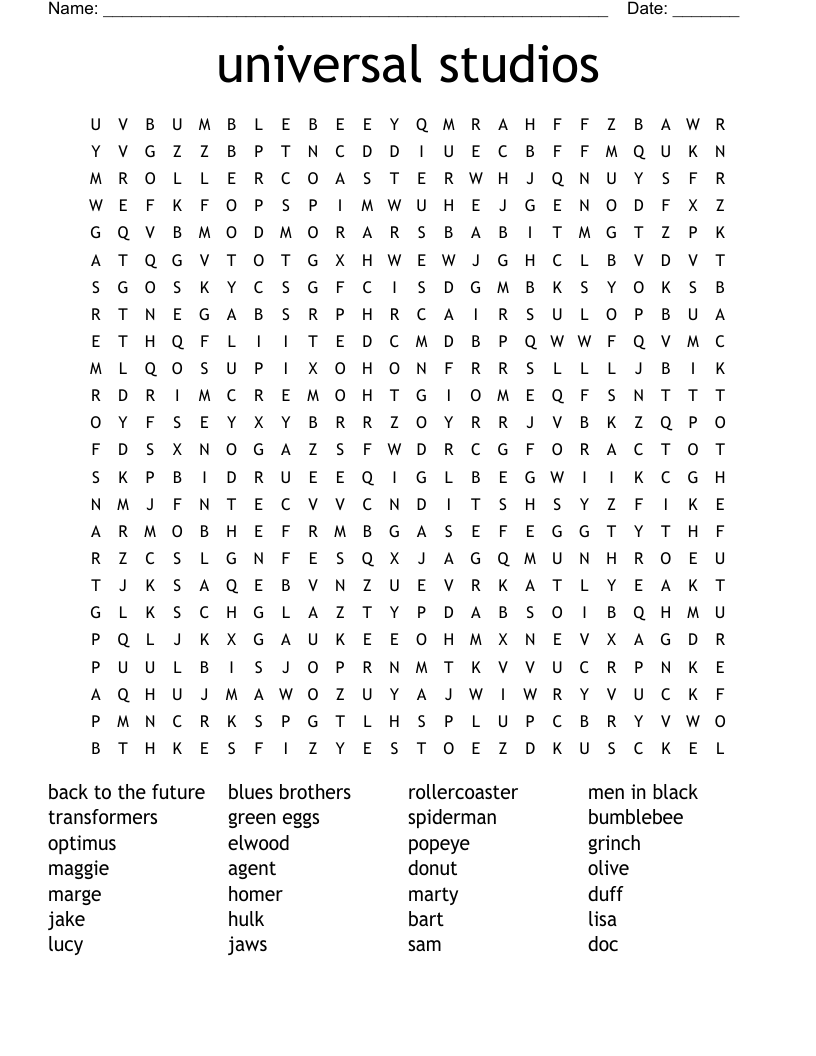 Free Printable Universal Crossword Puzzle