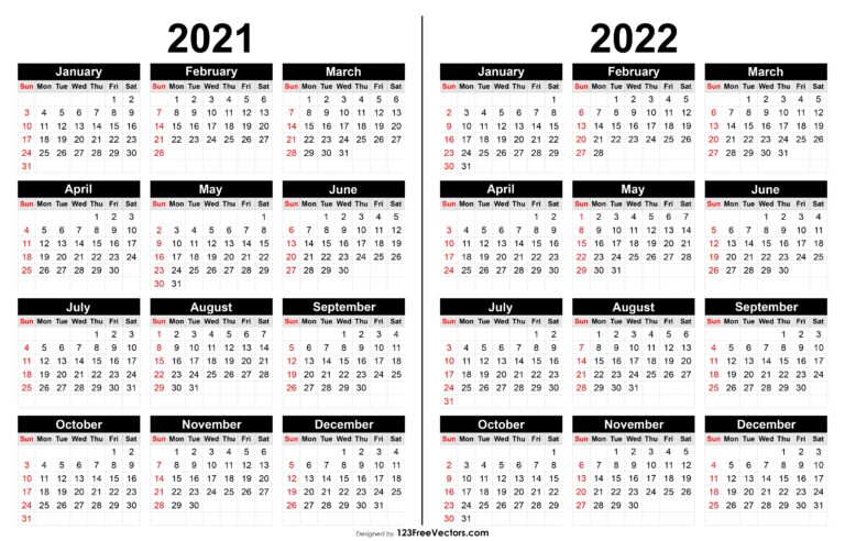 Free Printable Printable Pdf 2021 Calendar