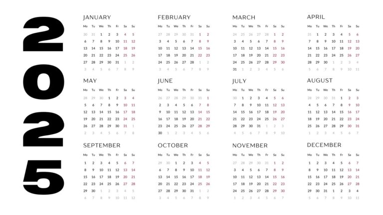 Basic 2025 Calendar Printable
