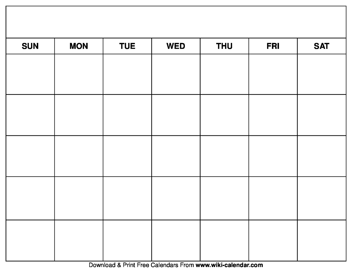 Free Printable Calendar Templates One Pages