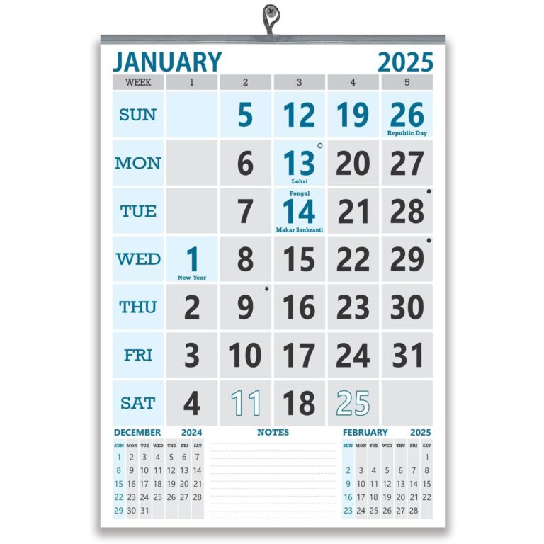 Calendar 2025 By Months Only
