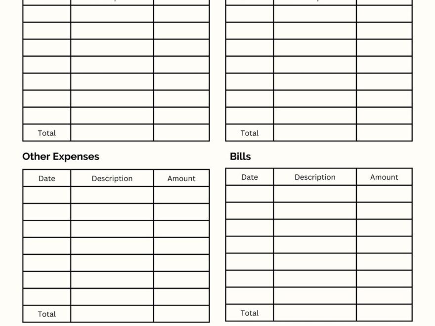 free printable monthly budget planner pdf with categories